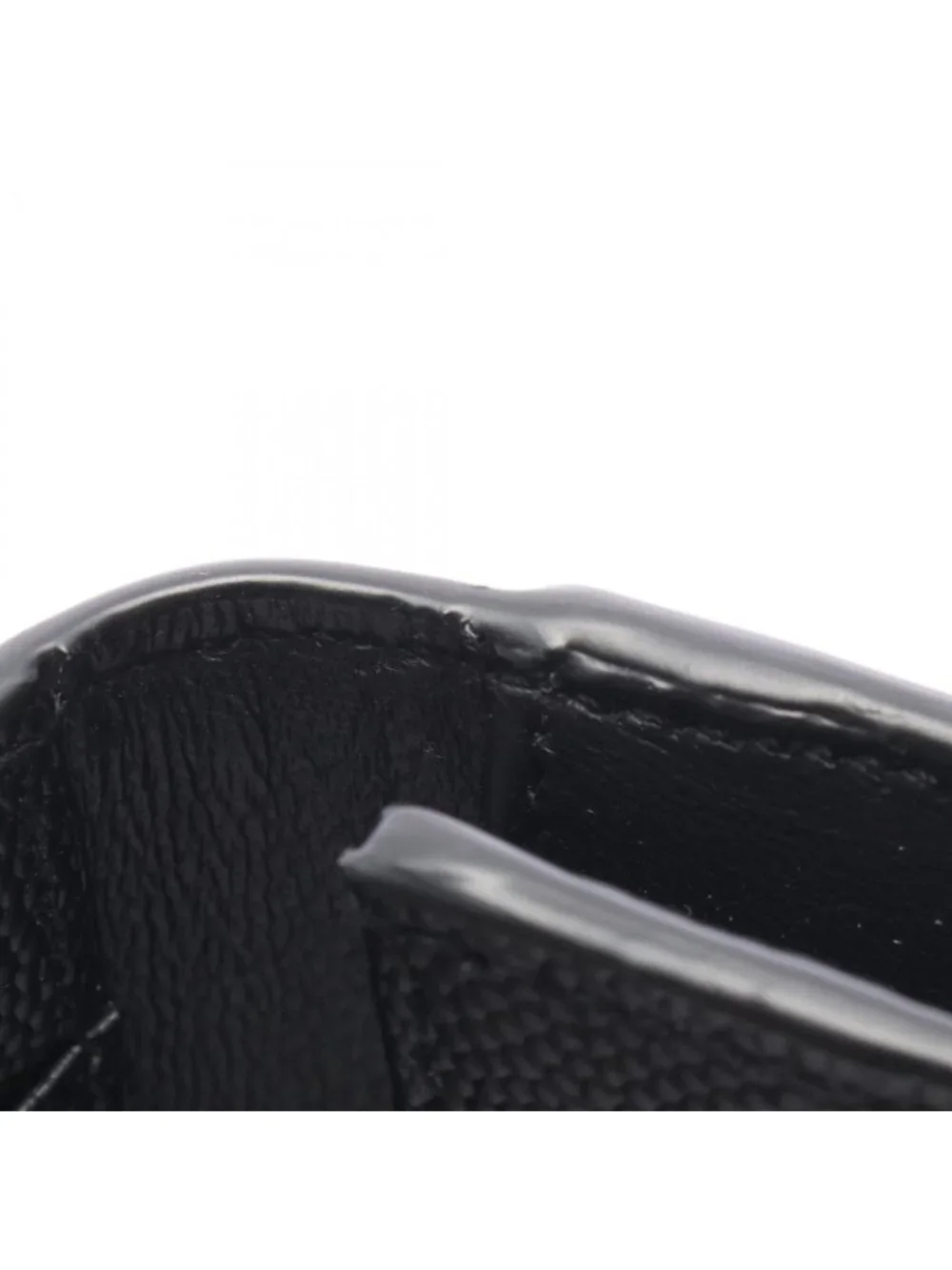 Saint Laurent Paris Card Slot Black Leather